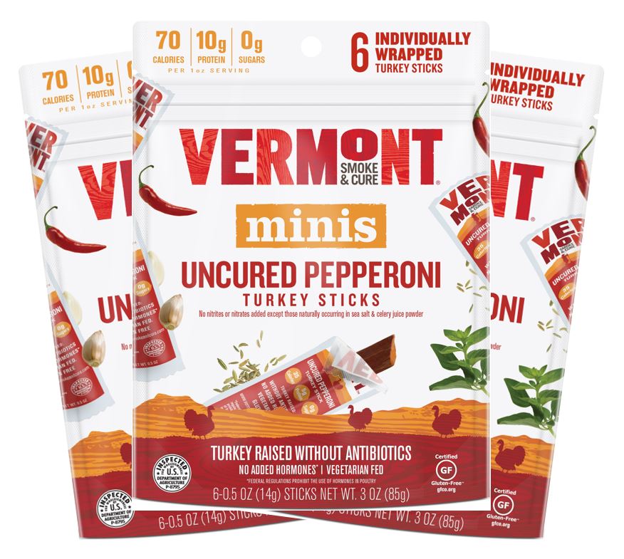 Uncured Pepperoni Turkey Meat Sticks Vermont Smoke & Cure®